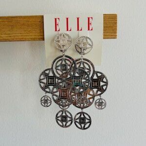 New in Box!  ELLE Jewelry real Sterling Silver statement earrings - NWT